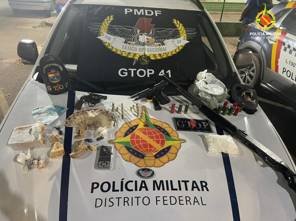 PMDF prende irmãos por tráfico de drogas, porte de arma e receptação em São Sebastião