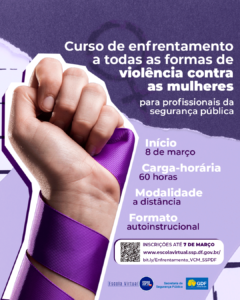 Inscrições abertas para curso de enfrentamento à violência de gênero