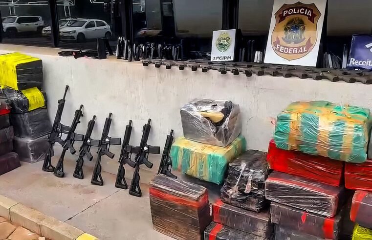 PF apreende grande quantidade de maconha e armas no Paraná