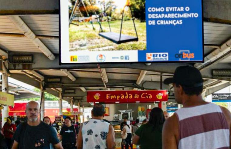 Rio faz campanha em ônibus para prevenir desaparecimento de crianças