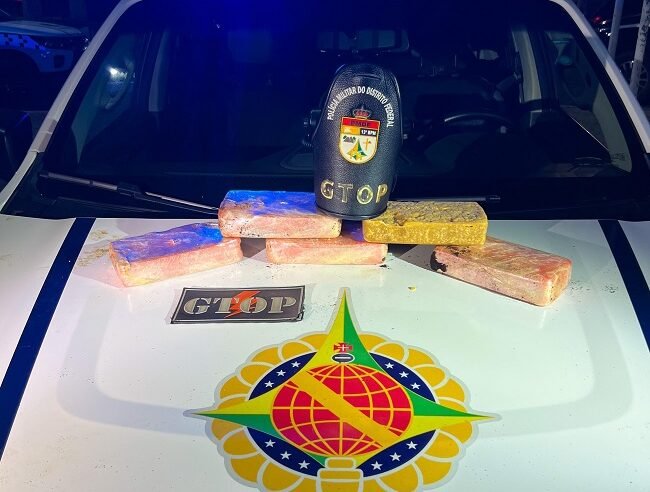 PMDF apreende 5kg de crack dentro de ônibus interestadual com passageira em Sobradinho