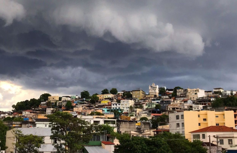 Inmet alerta para tempestades em área situada no RJ, ES e MG