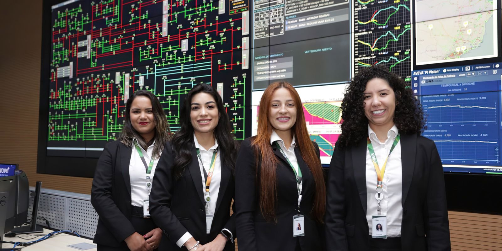 Pela  1ª vez, equipe feminina responde por centro de operações do ONS