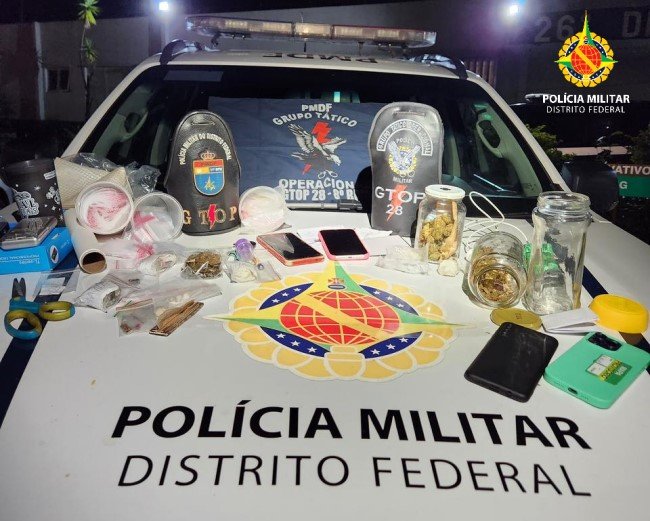 PMDF prende dupla por tráfico de drogas e localiza mulher foragida da Justiça