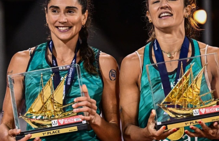 Bárbara e Carol são campeãs da etapa de Doha e se aproximam de Paris
