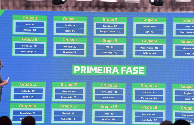 Definidos os jogos da 1ª fase da Copa do Brasil masculina de futebol
