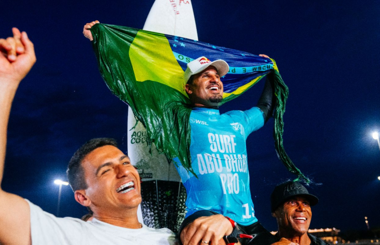 Ítalo Ferreira vence etapa de Abu Dhabi e assume liderança da WSL