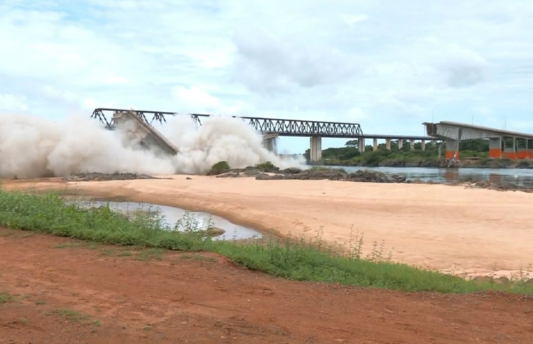 Operação implode o que sobrou da ponte entre Maranhão e Tocantins