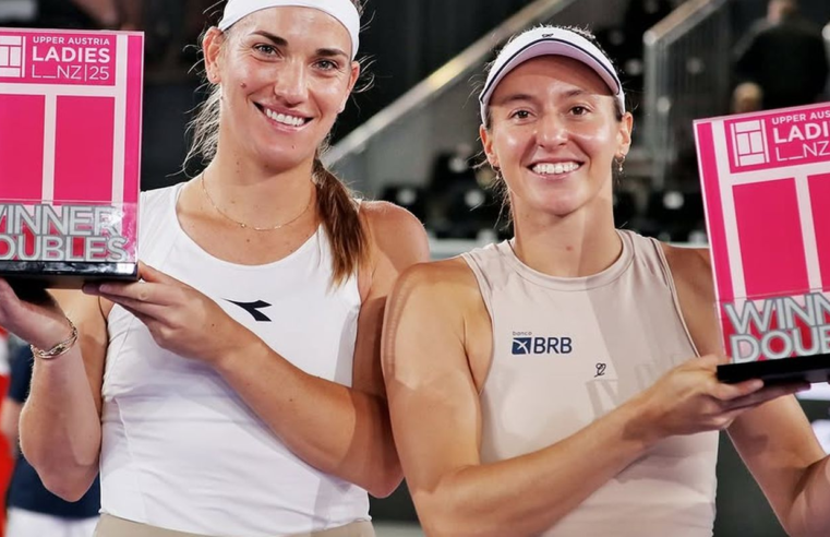 Stefani sobe no ranking após título de duplas no WTA 500 na Áustria