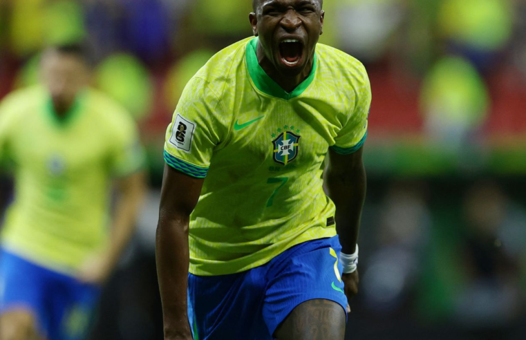 Vinicius Júnior decide e Brasil derrota Colômbia pelas Eliminatórias