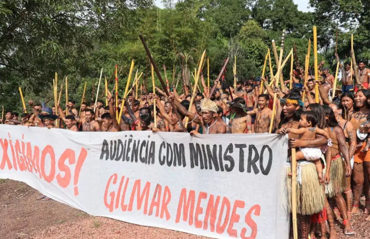 Grupo de munduruku mantém mobilização no Pará contra o marco temporal