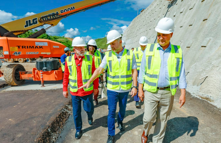Lula visita trecho da Via Dutra que tem 25% das obras concluídas