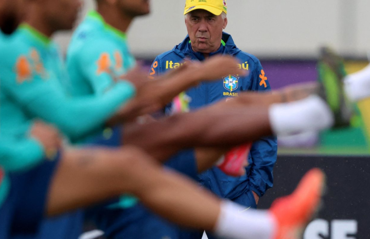 Brasil enfrenta Equador na estreia do italiano Carlo Ancelotti