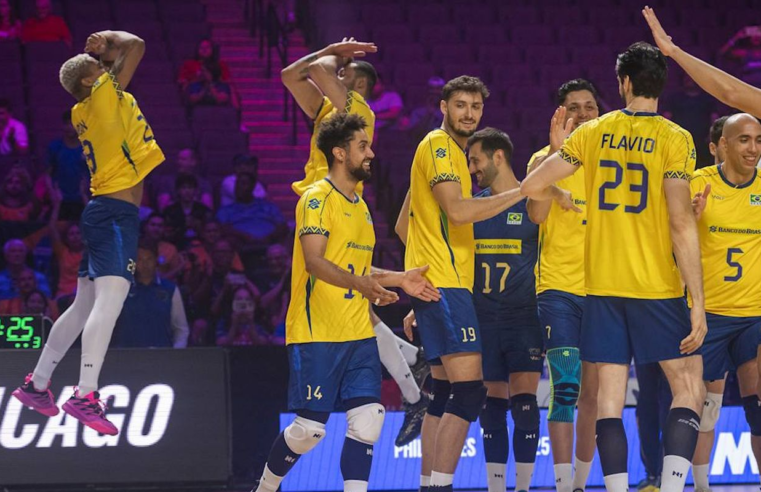 Brasil vence Canadá por 3 sets a 0 na Liga das Nações de Vôlei