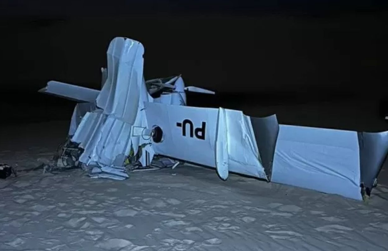 Avião de pequeno porte cai nos Lençóis Maranhenses e deixa dois mortos