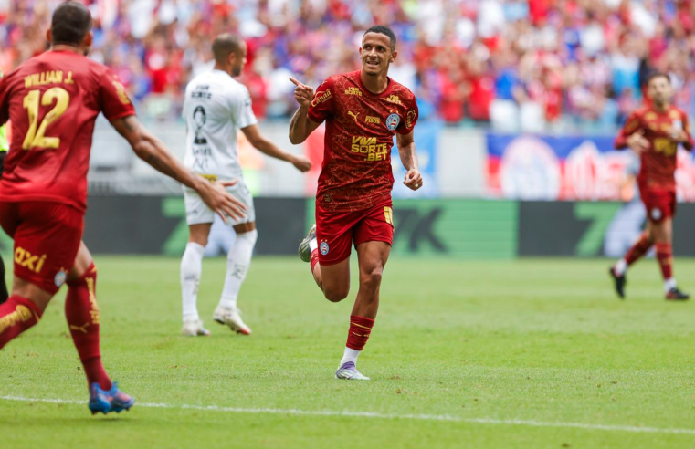 Bahia derrota Santos e ganha força na luta por vaga na Libertadores