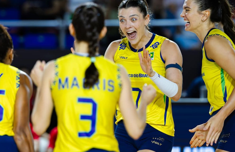 Mundial de vôlei: Brasil bate Porto Rico e fecha 1ª fase na liderança