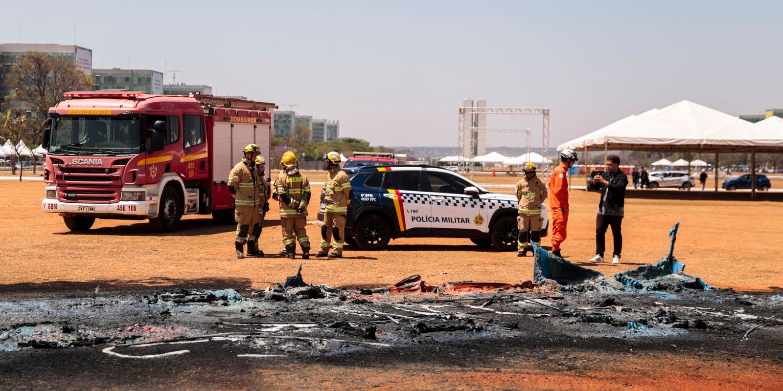 Polícia prende suspeito de incendiar banheiros químicos na Esplanada