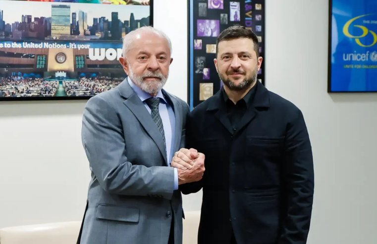 Lula encontra Zelensky e diz que não há "saída militar" para guerra