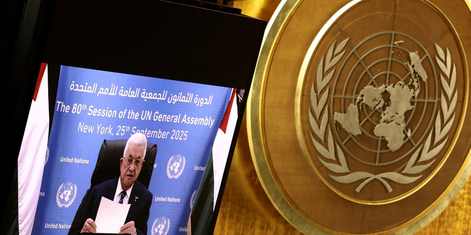 Proibido de ir aos EUA, Abbas pede apoio da ONU para Estado Palestino