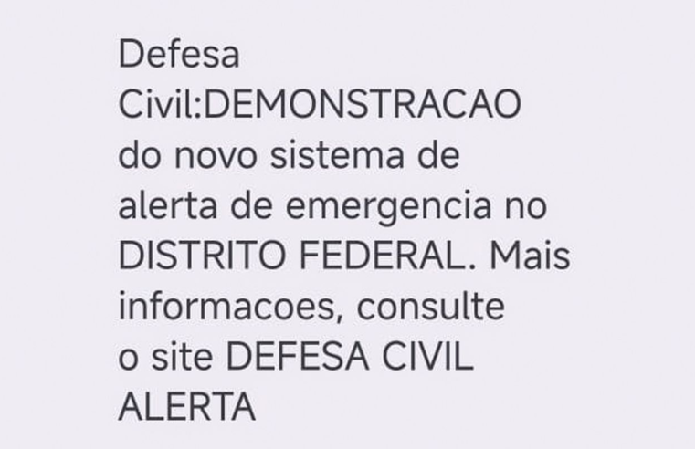Defesa Civil testa aviso de desastre via celular no DF, GO, MS e MT