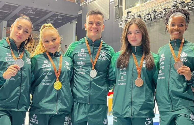 Ginastas brasileiros encerram competição na Hungria com cinco pódios
