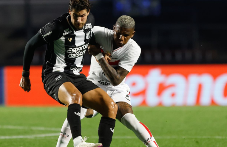 Ceará derrota São Paulo no encerramento da 25ª rodada do Brasileiro
