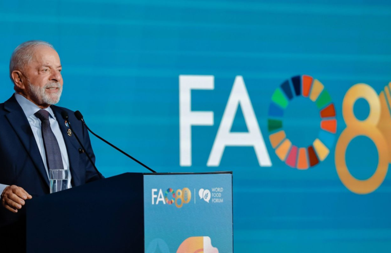 Fome é irmã da guerra, diz Lula no Fórum Mundial da Alimentação