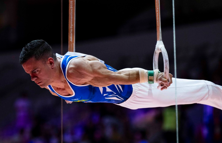 Caio Souza fica no top 10 do individual geral do Mundial de Ginástica
