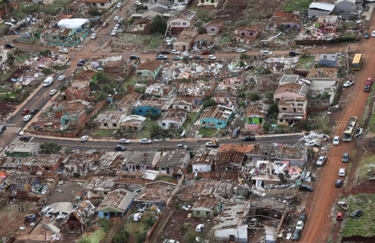 Após tornado, Enem é suspenso em Rio Bonito do Iguaçu, no Paraná