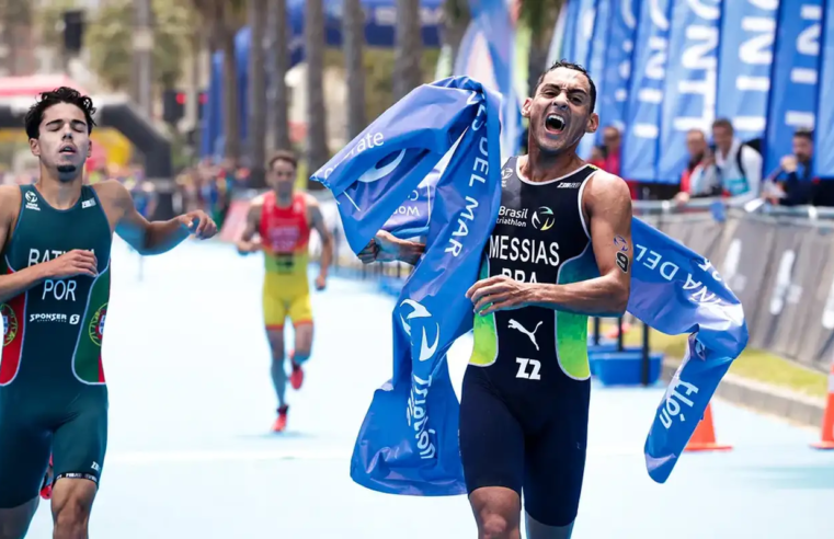 Triatlo: Manoel Messias é bicampeão da etapa da Copa do Mundo no Chile