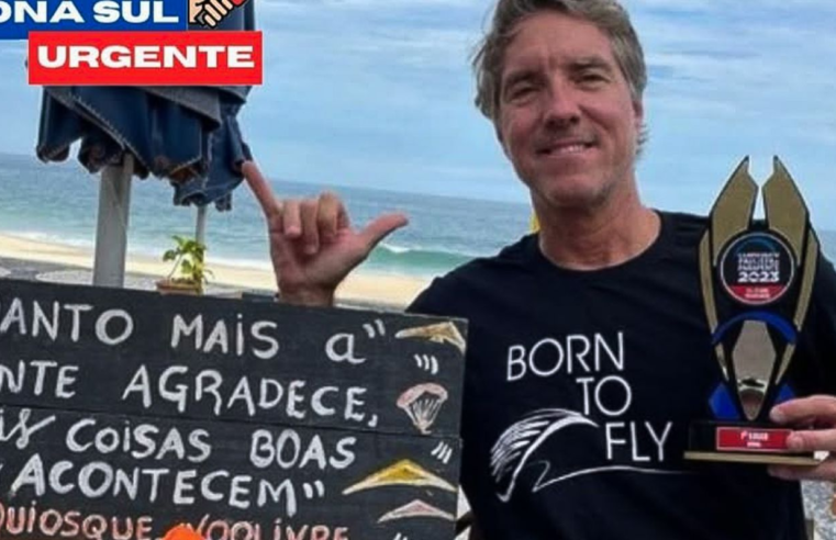 Bicampeão de asa-delta morre ao cair de parapente no Rio