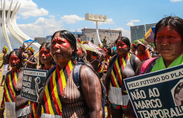 Indígenas celebram remarcação de julgamento do marco temporal