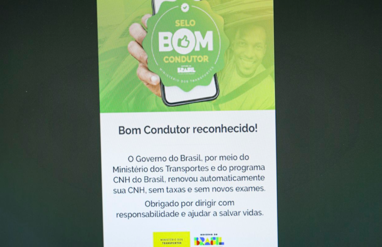 Renovação automática de CNH beneficia 300 mil na primeira semana