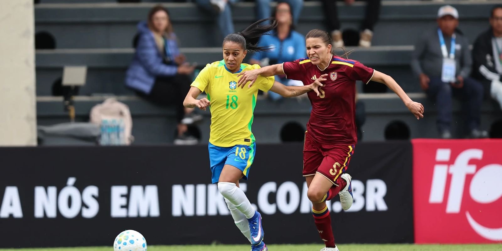 Seleção feminina perde de 2 a 1 para Venezuela em amistoso